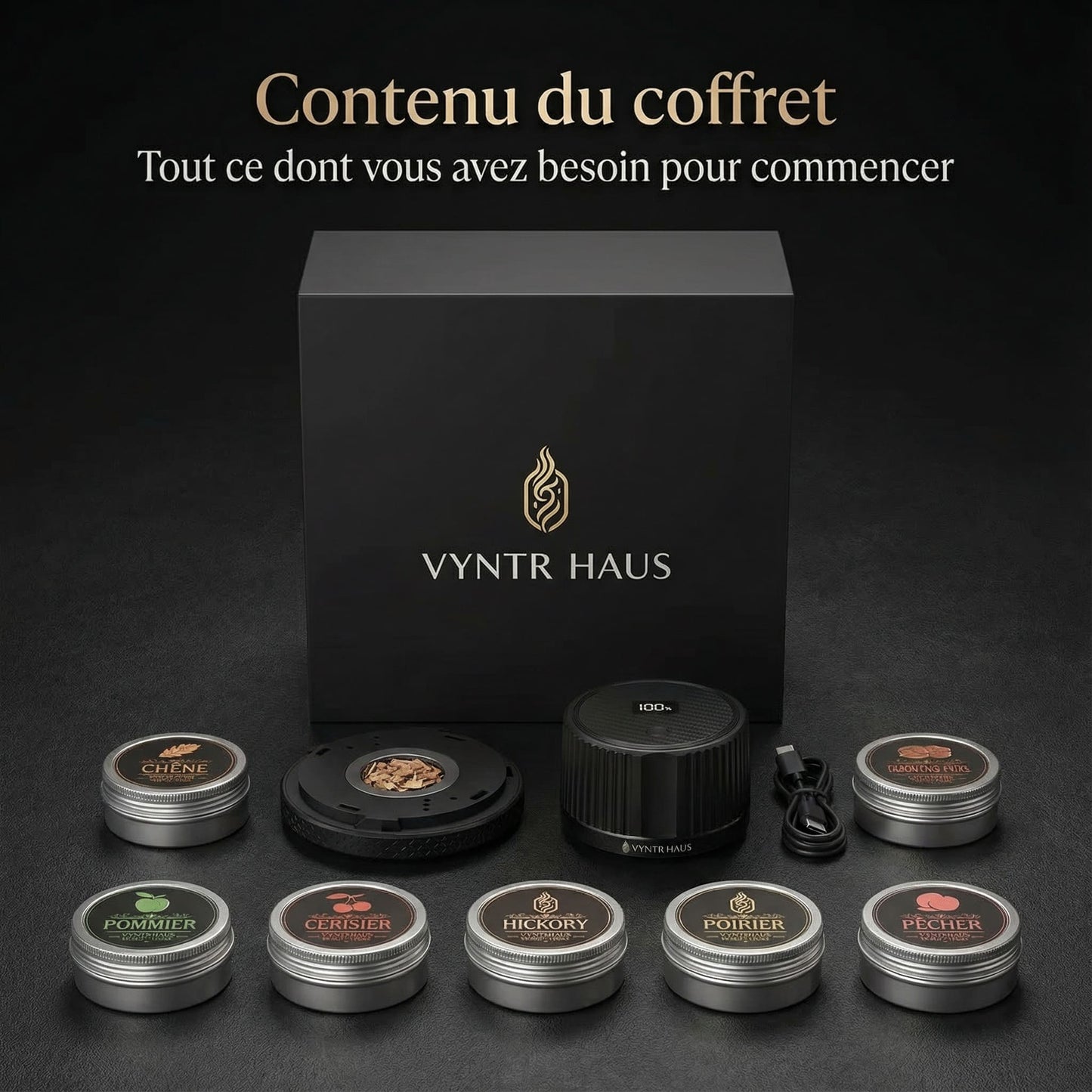 VYNTR HAUS™ Smoker Électrique pour Whisky & Cocktails
