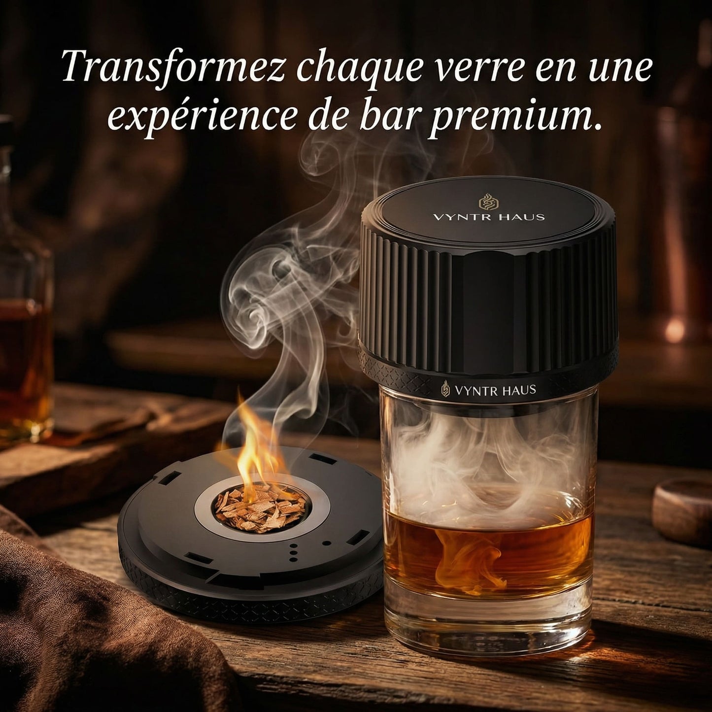 VYNTR HAUS™ Smoker Électrique pour Whisky & Cocktails