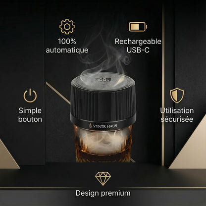 VYNTR HAUS™ Smoker Électrique pour Whisky & Cocktails