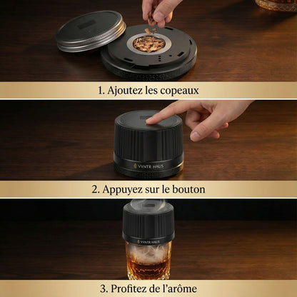 VYNTR HAUS™ Smoker Électrique pour Whisky & Cocktails